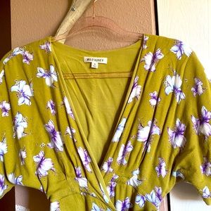 Wild Honey low cut floral tie-dress